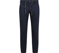 Chinohose MAC "Lennox Sport", Herren, Gr. 32, Länge 34, nautic blau, Web, Obermaterial: 50% Leinen, 32% Polyester, 16% Viskose, 2% Elasthan, lang, Hosen Chinohose, Leinenstruktur (97757103-32) nautic
