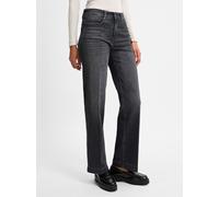 Weite Jeans MAC "WIDE", Damen, Gr. 38, Länge 30, grau (grau heavy used wash), Denim/Jeans, Obermaterial: 91% Baumwolle, 7% Elastomultiester, 2% Elasthan, bequem, Jeans (76848538-38) grau heavy used wa