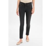 Slim-fit-Jeans MAC "RICH SLIM", Damen, Gr. 46, Länge 28, schwarz (fancy braun schwarz), Denim/Jeans, Obermaterial: 78% Baumwolle, 12% Lyocell, 7% Elastomultiester, 3% Elasthan, unifarben, slim fit lan