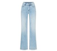 Weite Jeans MAC "DREAM WIDE", Damen, Gr. 34, Länge 30, light azure blau, Denim/Jeans, Obermaterial: 75% Baumwolle, 12% Modal, 9% Polyester, 4% Elasthan, figurumspielend knöchellang, Jeans, mit weitem