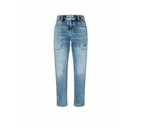 MAC Baggy Jeans Iowa in Blau mit Destroyed-Effekten D42 Loose Fit