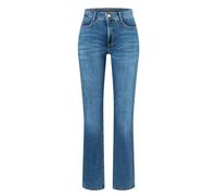 MAC Boot Fringe Jeans in blauer Vintage-Waschung D44 / L30 Slim Fit