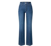 Weite Jeans MAC "WIDE", Damen, Gr. 42, Länge 34, blau (fashion blau washed), Denim/Jeans, Obermaterial: 91% Baumwolle, 7% Elastomultiester, 2% Elasthan, bequem, Jeans (41522217-42) fashion blau washed