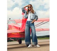 Mac Jeans Nevada Superwide Leg in Night Sky-Waschung D32 Wide Fit