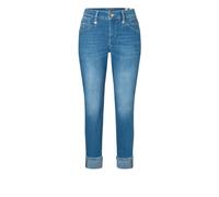 Slim-fit-Jeans MAC "RICH SLIM", Damen, Gr. 38, Länge 28, chic cobalt used, Denim/Jeans, Obermaterial: 71% Baumwolle, 16% Polyester, 11% Lyocell, 2% Elasthan, casual, slim fit 7/8-Länge, Jeans (3995065