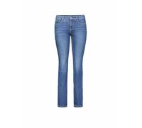 Stretch-Jeans MAC "Dream", Damen, Gr. 36, Länge 30, blau (mid blau wash30), Denim/Jeans, Obermaterial: 88% Baumwolle, 9% Polyester, 3% Elasthan, Abriebeffekte, casual, eng normal, Jeans, mit Stretch f