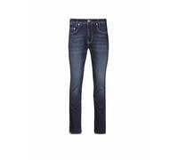 Tapered-fit-Jeans MAC, Herren, Gr. 34, Länge 32, blau (dunkelblau authentic used), Denim/Jeans, Obermaterial: 90% Baumwolle, 8% Polyester, 2% Elasthan, unifarben, casual, regular fit lang, Jeans, im F