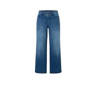 Weite Jeans MAC "DREAM WIDE", Damen, Gr. 40, N-Gr, storm blau authentic wash, Web, Obermaterial: 75% Baumwolle, 12% Modal, 9% Polyester, 4% Elasthan, casual, Jeans, mit Fransen am Saum (32968116-40) s