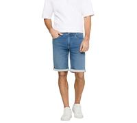 Mac Jog’n Bermuda Shorts in blauer Used-Waschung W31 Straight Fit