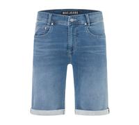 Mac Jog’n Bermuda Shorts in blauer Used-Waschung W30 Straight Fit