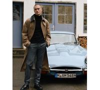 MAC Lennox Chino in dunkelblauer Flanelloptik W36 / L34 Straight Fit