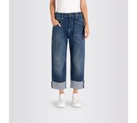 MAC Jeans MAC Damen Baggy Jeans, Loose Fit, Stretch, 5-Pocket, Mid Blue Authentic, Gr. 38