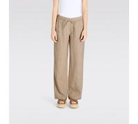 MAC Chiara Belt Leinenhose mit elastischem Bund D34 / L30 Wide Fit