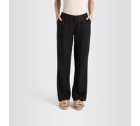 Leinenhose MAC "NORA", Damen, Gr. 38, Länge 32, schwarz, Web, Obermaterial: 100% Leinen, 7/8-Länge, Hosen, Sommerhose in verkürzter Länge, temperaturausgleichend (81233745-38) schwarz