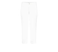 MAC Regular Fit Leinenhose mit verkürztem Schnitt Modell 'Nora' in Weiss, Größe 44