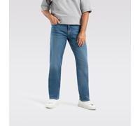 Regular-fit-Jeans MAC "Rick", Herren, Gr. 33, Länge 30, blau (dunkelblau authentic wash), Denim/Jeans, Obermaterial: 99% Baumwolle, 1% Elasthan, unifarben, regular fit knöchellang, Jeans, im Five-Pock