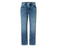 MAC Jeans Straight (5818-90-0361L) Damen 5-Pocket Straight Fit Krempel-Look Mittelblau Größe 38 L30