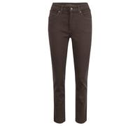 Stretch-Jeans MAC "Melanie", Damen, Gr. 42, Länge 30, braun (deep braun ppt), Denim/Jeans, Obermaterial: 95% Baumwolle, 3% Polyester, 2% Elasthan, figurbetont lang, Jeans, Gerade geschnitten, Topselle