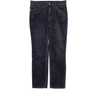 MAC Melanie Samtjeans Stretchjeans Feminine Fit Straight Leg Damen, Farbe:dunkelgrau, Damengrößen:40, Hosenlänge:L30