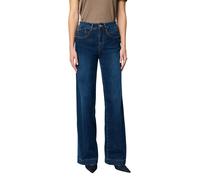 Stretch-Jeans MAC "RICH PALAZZO", Damen, Gr. 38, Länge 34, night blau netwash, Denim/Jeans, Obermaterial: 89% Baumwolle, 8% Polyester, 3% Elasthan, weit lang, Jeans, Naht-Details an den Gesäßtaschen (