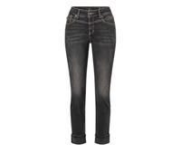 Slim-fit-Jeans MAC "RICH SLIM", Damen, Gr. 42, Länge 30, fancy braun schwarz, Denim/Jeans, Obermaterial: 78% Baumwolle, 12% Lyocell, 7% Elastomultiester, 3% Elasthan, casual, slim fit lang, Jeans (367