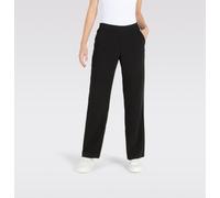 Bootcuthose MAC "CHIARA", Damen, Gr. 44, Länge 32, schwarz (schwarz 0231l), Flanell, Obermaterial: 100% Polyester, bootcut fit lang, Hosen Bootcuthose, Bootcut-Form in figurbetonter Form (75278750-44)