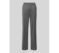 MAC Wide Leg Hose mit elastischem Bund Modell 'Chiara' in Mittelgrau Melange, Größe 36/30