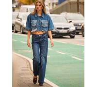 MAC Wide Leg Jeans in Fashion-Blue mit Bügelfalte D32 / L32 Wide Fit