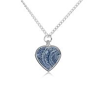 maccbn Urnen-Halskette für Asche, Polynesische Maori-Urnen-Halskette für Asche, wasserdicht, Herz-Anhänger, mit Füllset, 70,1 cm, verstellbare Kette, Einäscherungs-Andenken, Schmuck für Hunde und