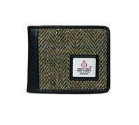 Maccessori Harris Tweed Bi-fold Wallet für Damen und Herren, veganes Leder, Vorderteil, langlebig und zeitloses Geschenk, Grün (Country Green), Classic
