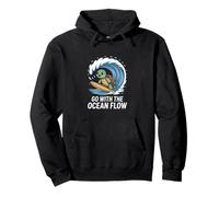 Mach mit der Ocean Flow Turtle Surfing Wave Pullover Hoodie