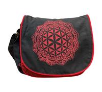 Macha Boho Ethnische indische Hippie-Tasche für Damen, Bohemian-Umhängetasche mit lebendigen Mustern, rot, Width: 25 cm Height: 22 cm. Gusset: 5 cm