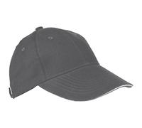 Macma Baumwoll-Basecap 6 Panel Heavy-Brushed Cotton/Farbe: grau/Silbergrau