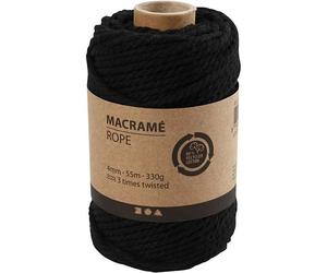 Macramee-Kordel 55m schwarz 1m/0,24Euro