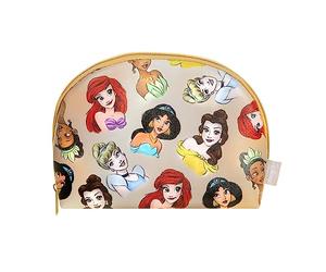 MAD Beauty Disney Princess Kosmetiktasche Ariel Jasmin Cinderella Tiana Belle, offizielles Disney-Lizenzprodukt, Beauty-, Kosmetik- und Hautpflege-Geschenke für Damen, Erwachsene und Kinder, beige