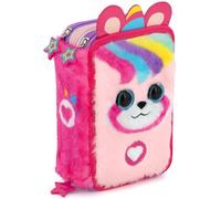 Madchen 3-Fach Federmäppchen - 45-teilig, komplett gefüllt - mit 2 löschbaren Gelstiften, Schere, Kleber, Buntstiften - ideal für Schule & als Geschenk - Julian Ross Panda und Einhorn