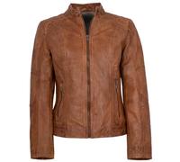 Maddox - Damen Echtleder Lederjacke Lammnappa cognac