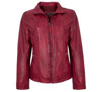 MADDOX - Damen Lederjacke Lammnappa dunkelrot antik : 42