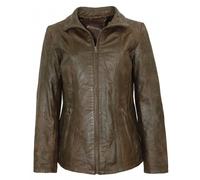MADDOX - Damen Lederjacke Lammnubuk Leder braun antik : 44