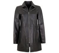 MADDOX - Damen Ledermantel Longjacke Lammnappa schwarz : 52