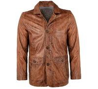 Maddox - Herren Echtleder Lederjacke Lammnappa Cognac Größe 58