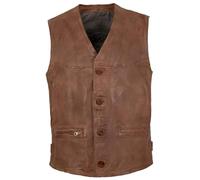 Maddox - Herren Echtleder Lederweste Lammnappa Cognac Größe 60