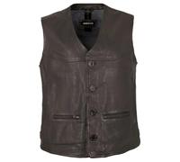 Maddox - Herren Echtleder Lederweste Lammnappa Dunkelbraun Größe 50