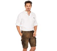 Maddox Herren Lederhose Cargo Braun 46