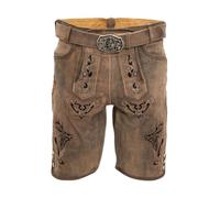 Lederhose COUNTRY MADDOX "Lederhose FELIXSEE", Herren, Gr. 54, EURO, braun (dunkelbraun), Obermaterial: 100% Ziegenleder goatskin., Hosen (34604920-54) dunkelbraun