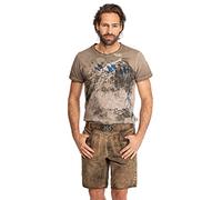 Maddox Herren Lederhose Horn antik - Stein 50