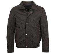 MADDOX - Herren Lederjacke Blouson Lammnubuk dunkelbraun antik : 54