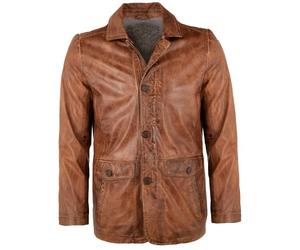 MADDOX - Herren Lederjacke Lammnappa cognac : 58