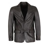 MADDOX - Herren Lederjacke Sakko Lammnappa dunkelbraun : 60