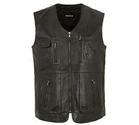 Maddox - Herren Lederweste Lammnappa Dunkelbraun Größe 62